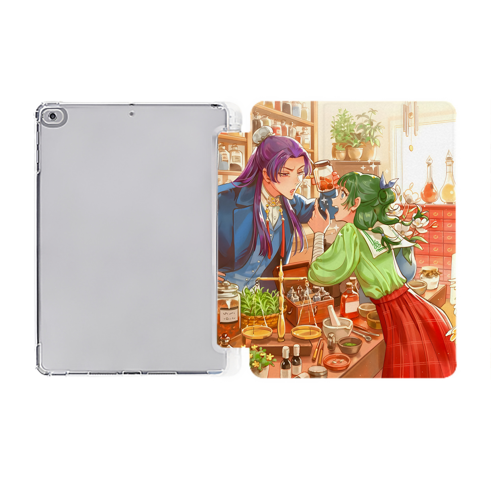 （画像用） 薬屋のひとりごと The Apothecary Diaries IPad ケース ペン収納付き 三つ折りスタンド PUレザー×シリコン 対応機種9.5/10.5/10.9インチ